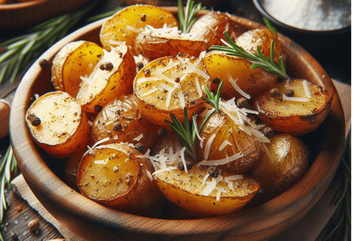 5-Ingredient Garlic Parmesan Roasted Potatoes