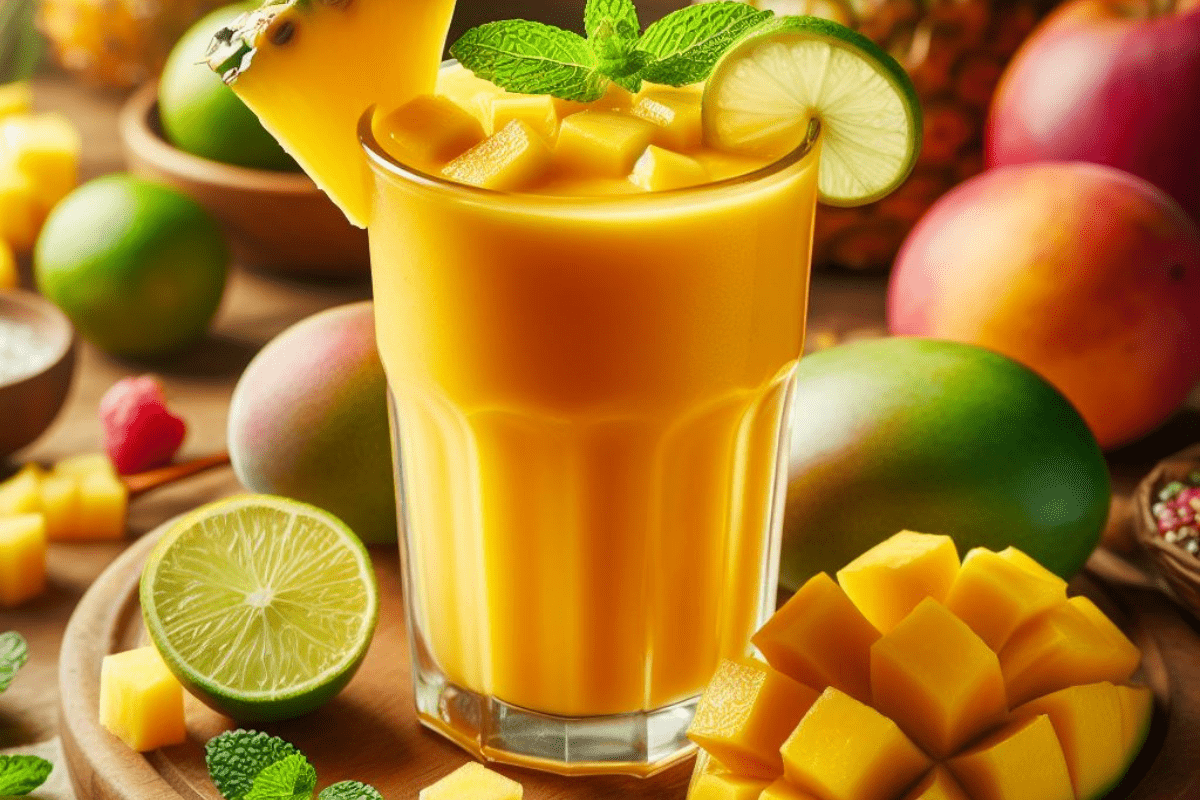 3-Ingredient Mango Pineapple Smoothie