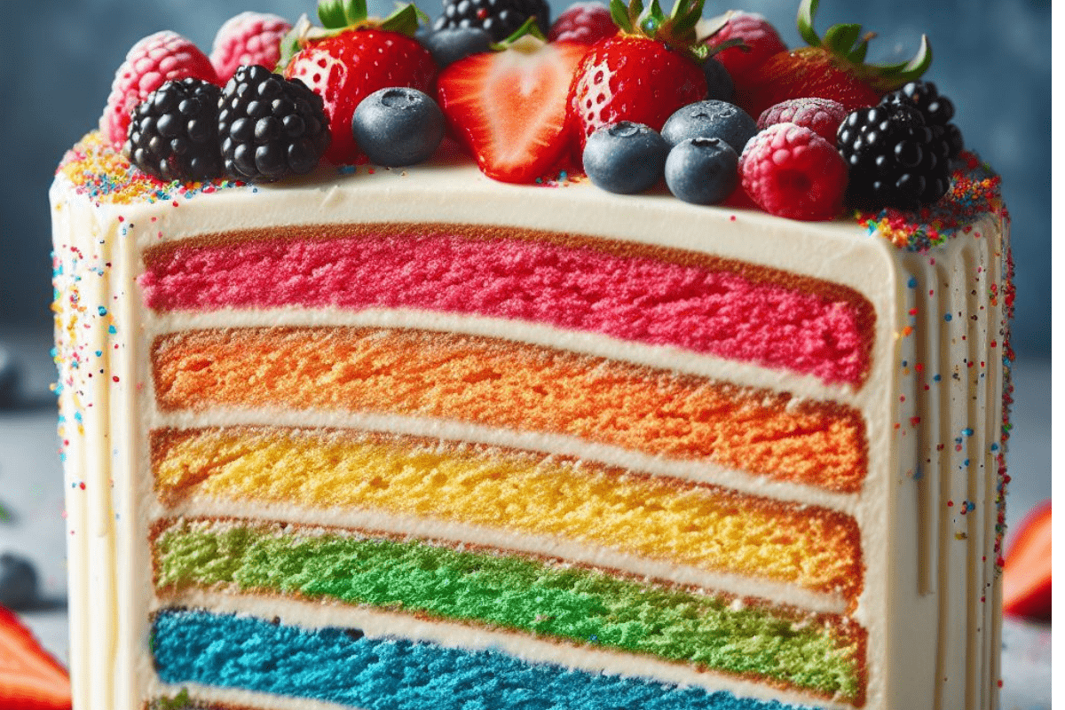 Ten-Layer Rainbow Cake