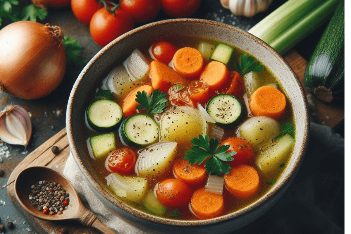 4 Step Homemade Vegetable Soup