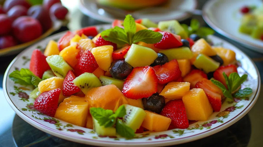 Salada de Frutas Tropicais com Hortelã