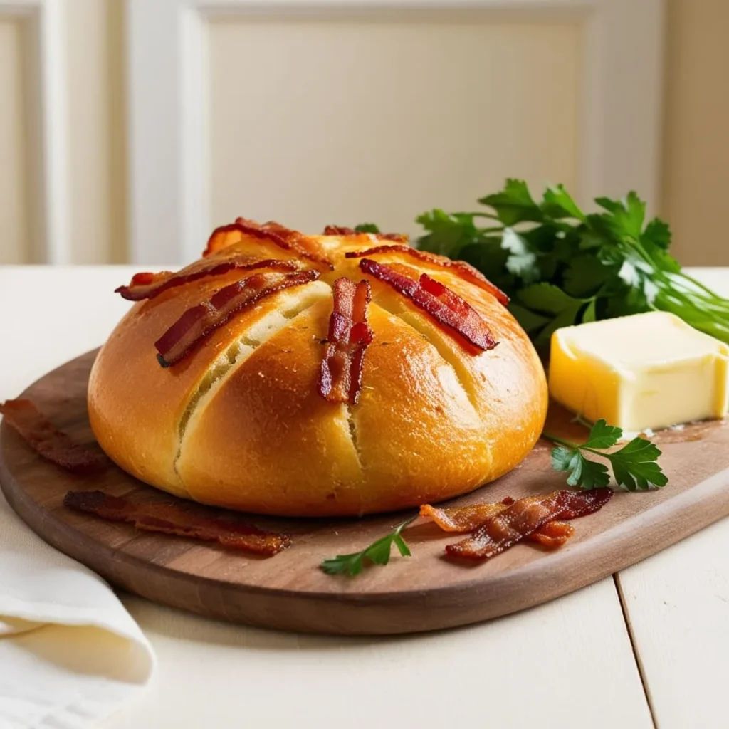 Pão de Queijo com Bacon e Cebola Caramelizada